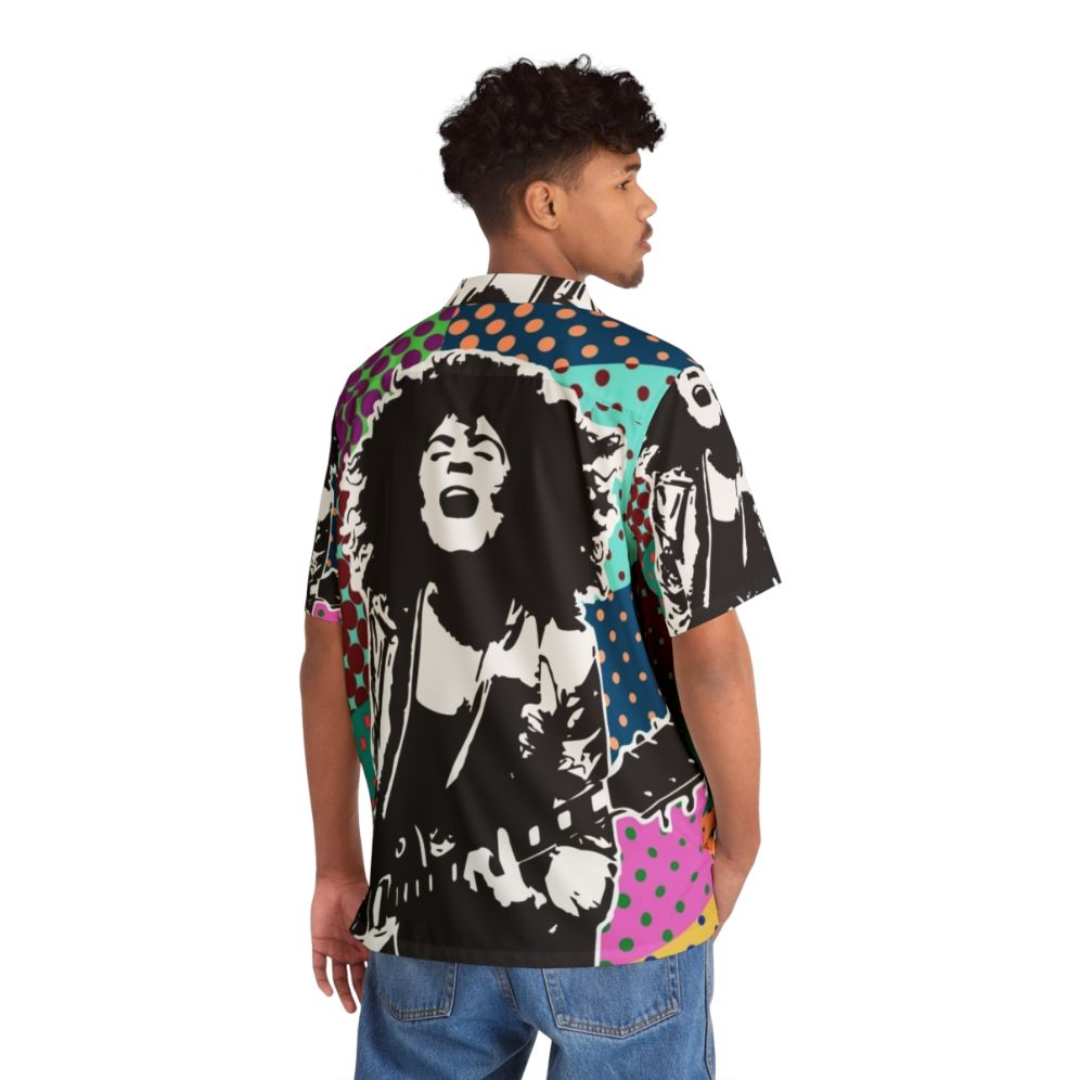 Boogie On Electric Warrior Hawaiian Shirt with rock and roll, classic rock, and guitar music design - People Back