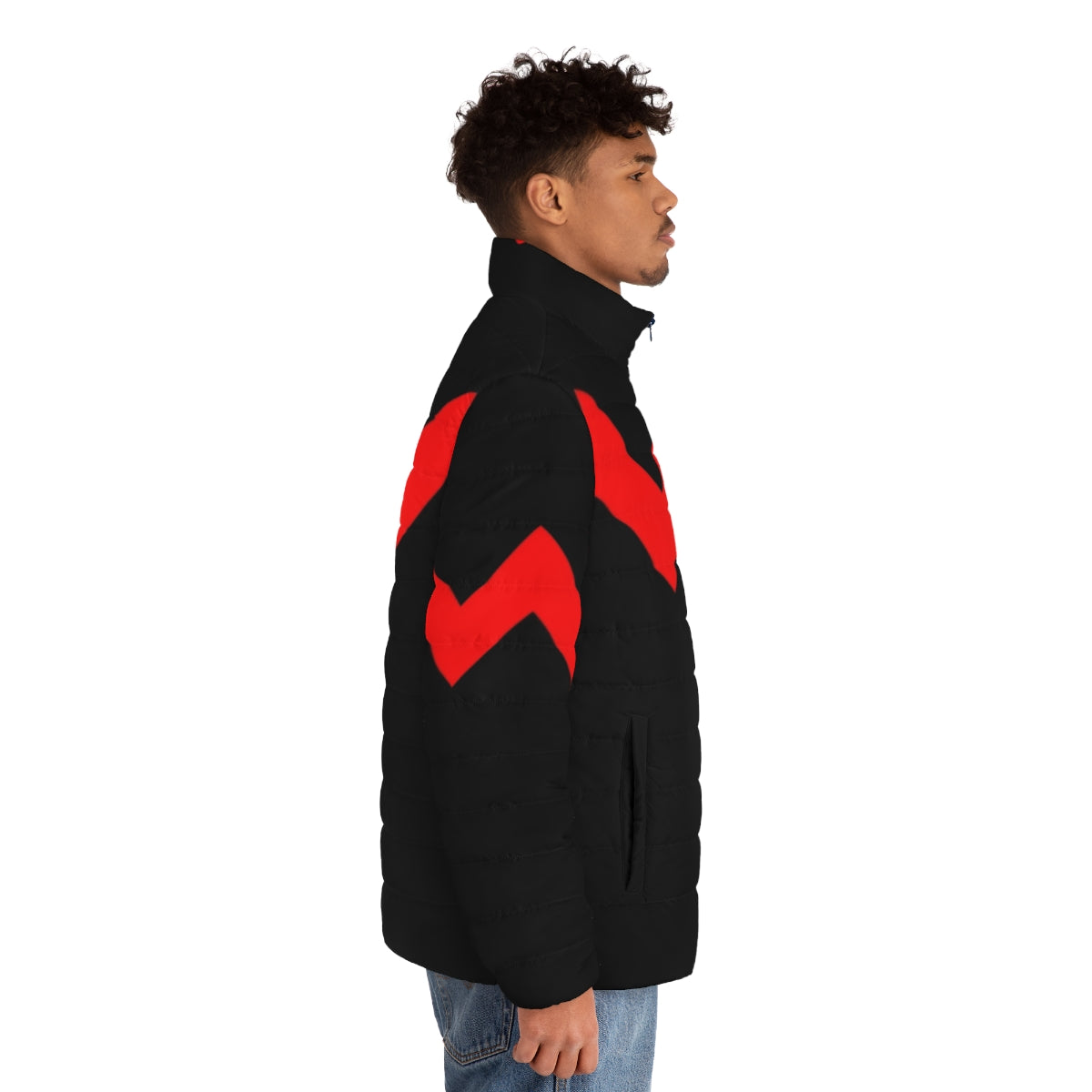 Wonderful W Puffer Jacket featuring superhero-inspired design - men side right