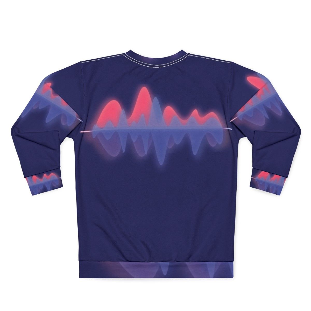 Audio Wave Sweatshirt with Colorful Sound Wave Pattern - Back