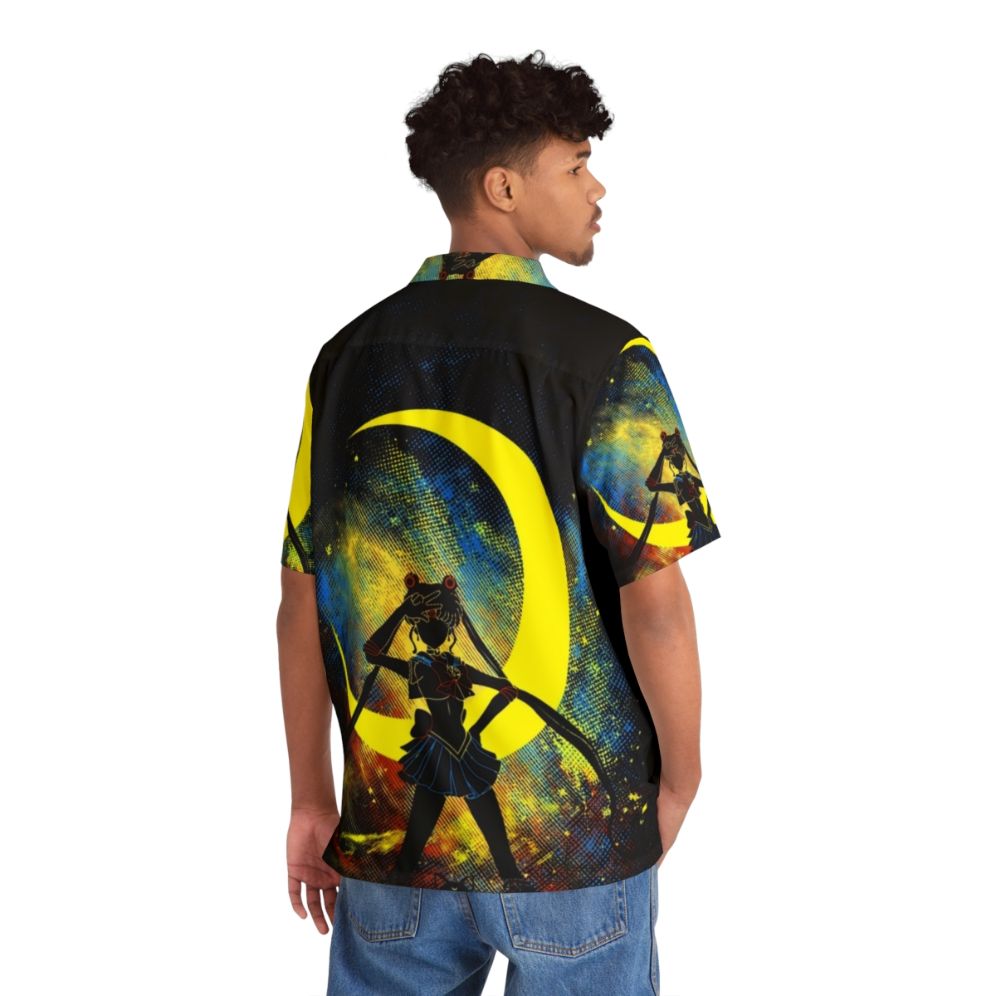 Celestial Moon Art Hawaiian Shirt - People Back