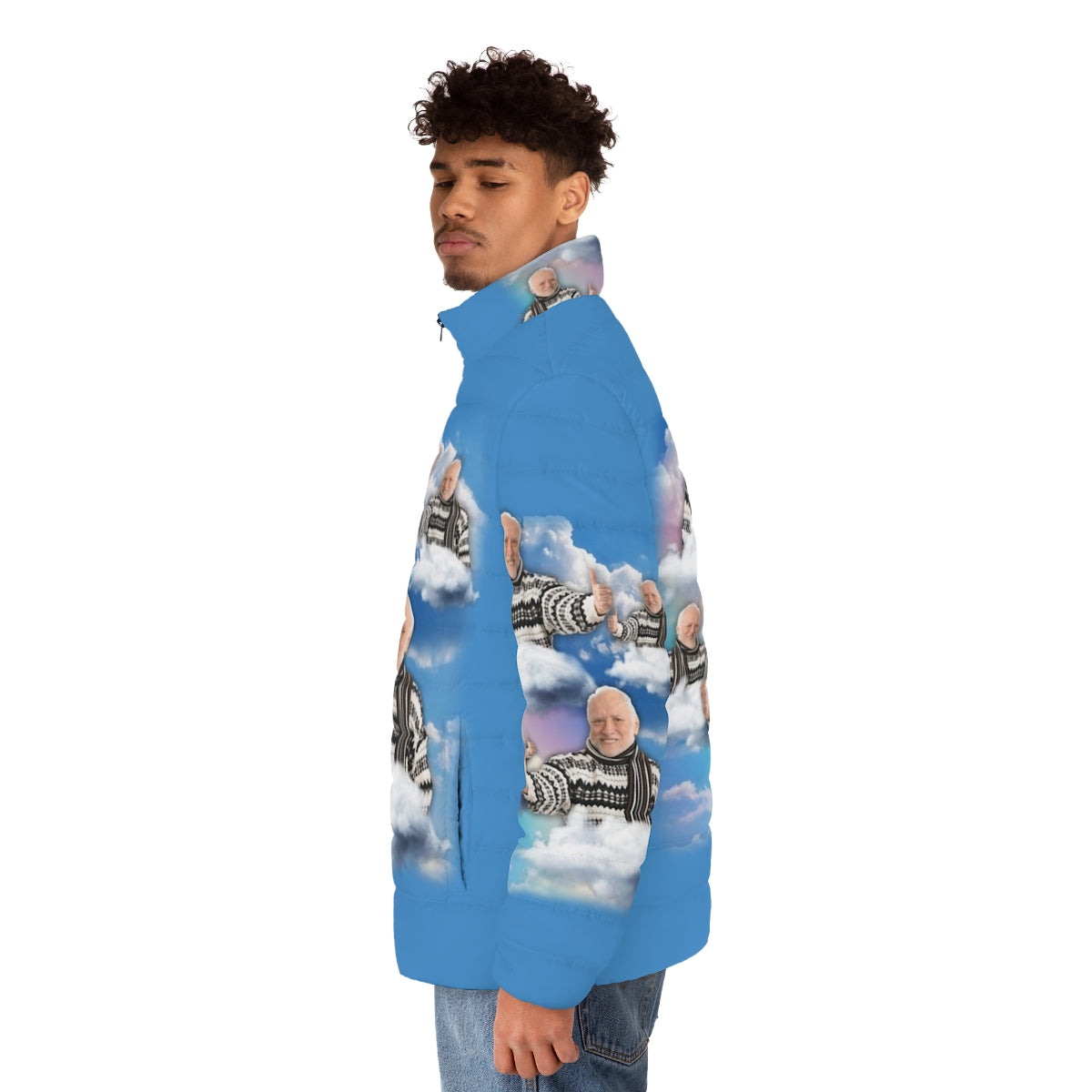 HAROLD Puffer Jacket - Embrace the Meme with This Funny and Stylish Outerwear - men side left