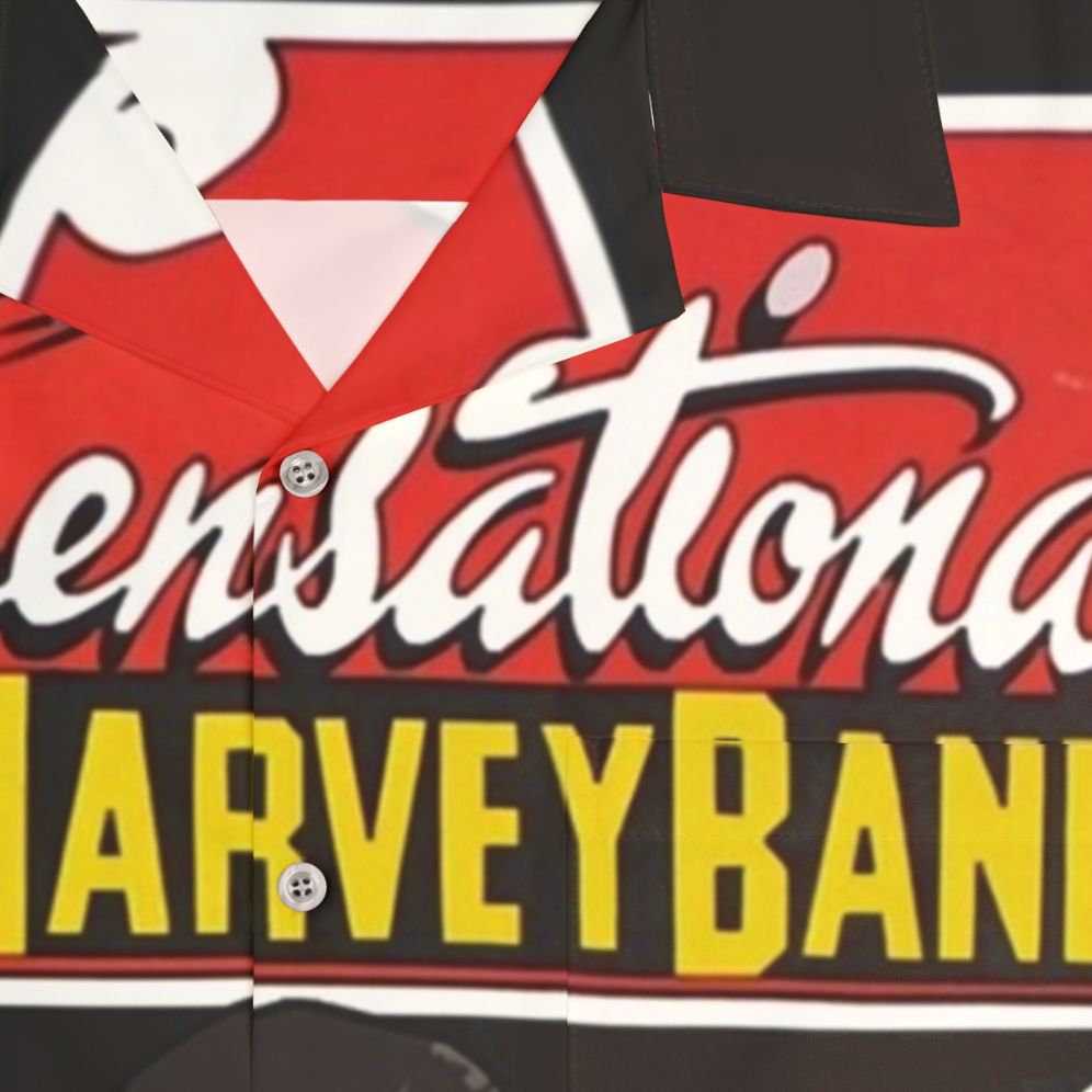 Retro 70s The Sensational Alex Harvey Band Hawaiian Shirt - Detail