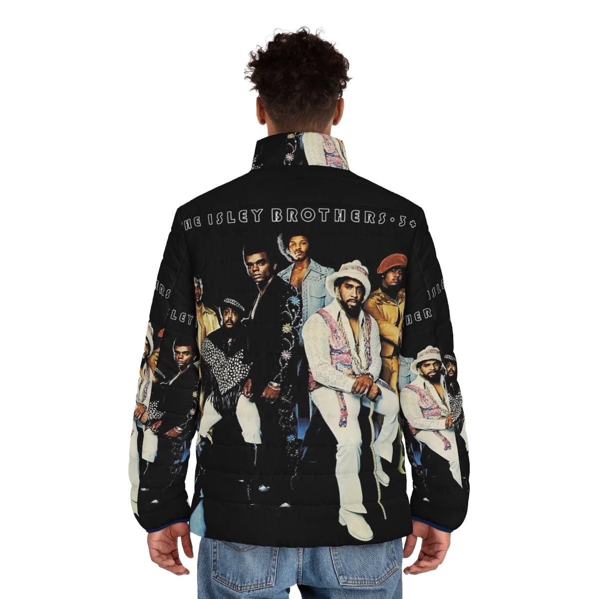 Ungu The Isley Brothers American R&B Puffer Jacket from 2019 Tour - men back