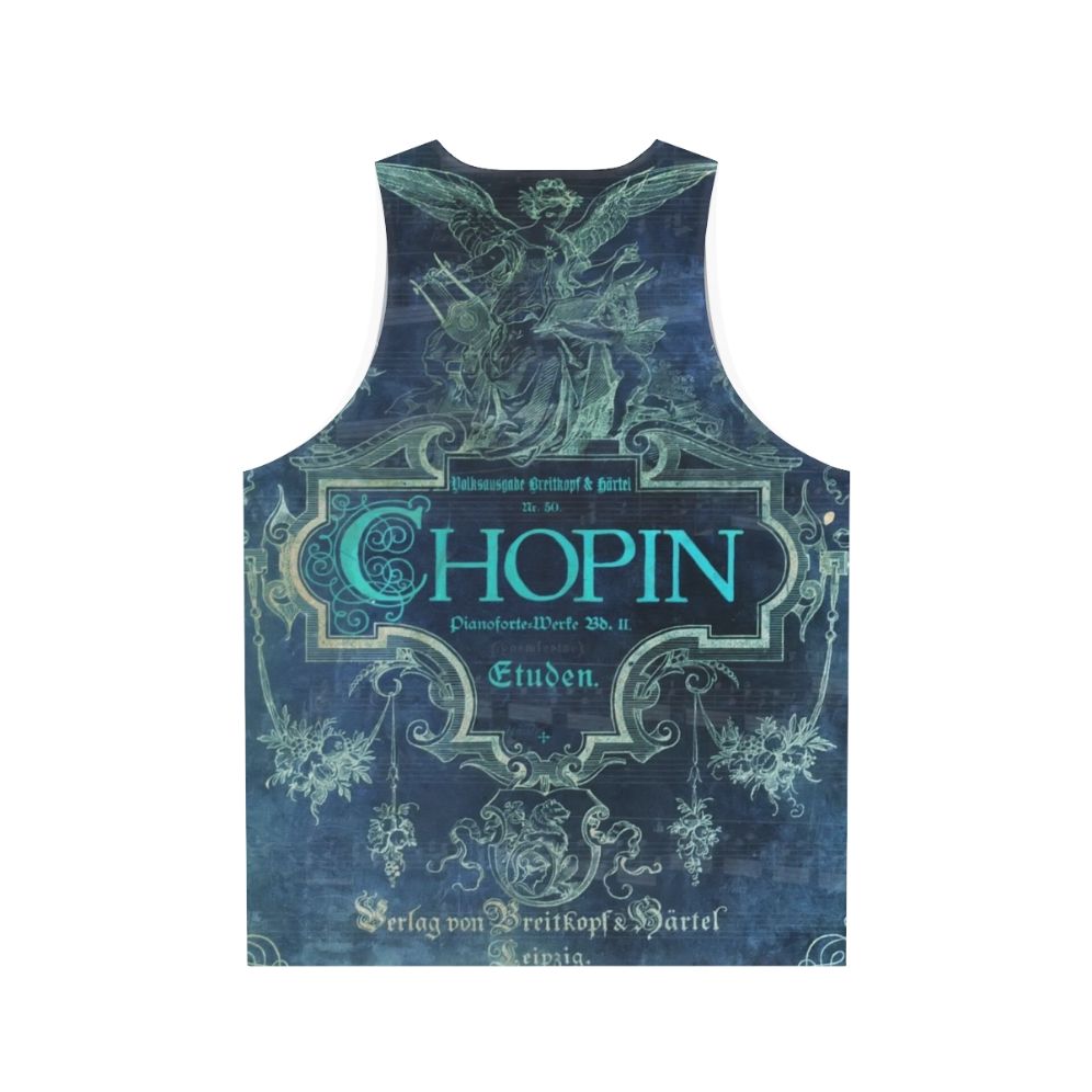 Blue tank top with portrait of Frederic Chopin - Back