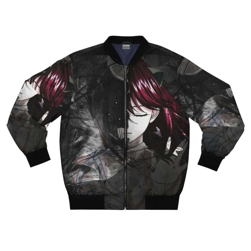 Anime-inspired Elfen Lied bomber jacket with kawaii and horror elements