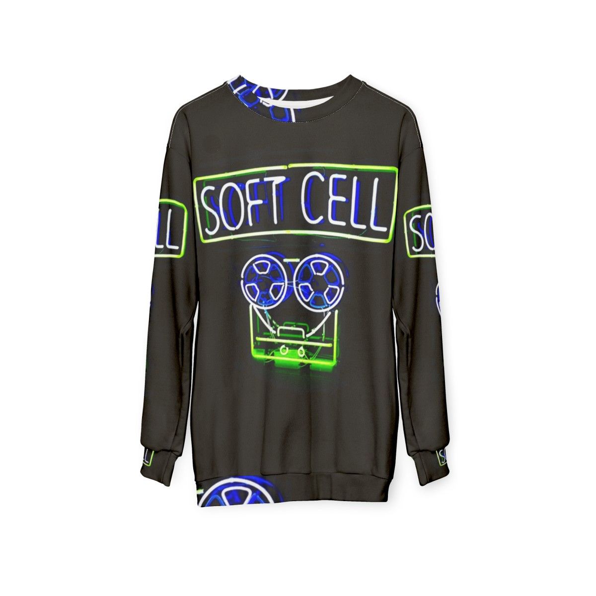 Soft Cell electro music sweatshirt - hanging