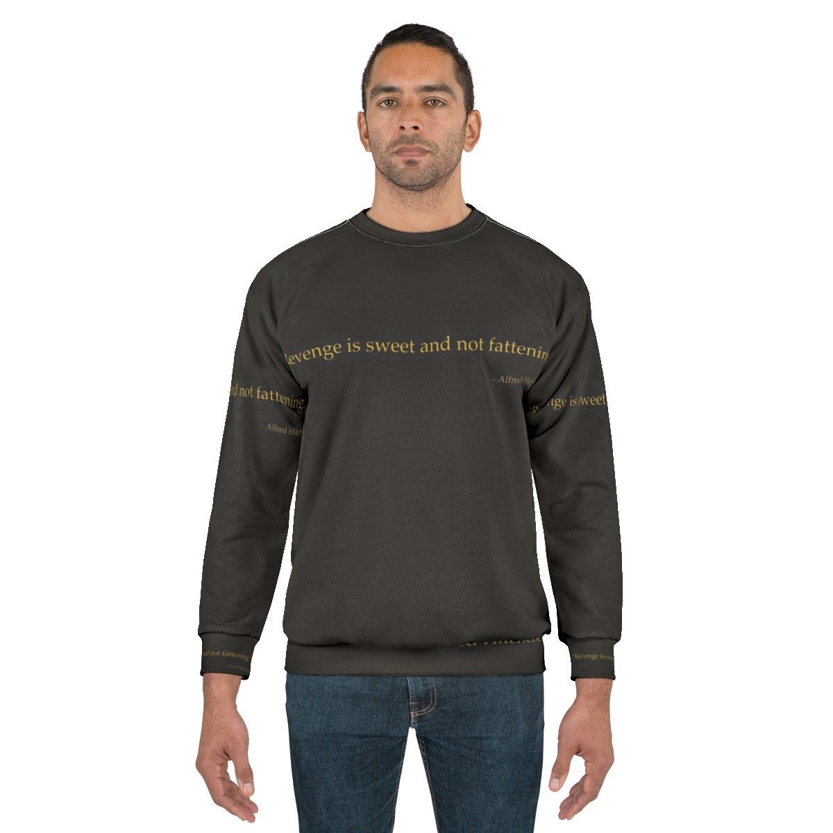 Alfred Hitchcock Quote Sweatshirt with Horror Movie Graphic - men