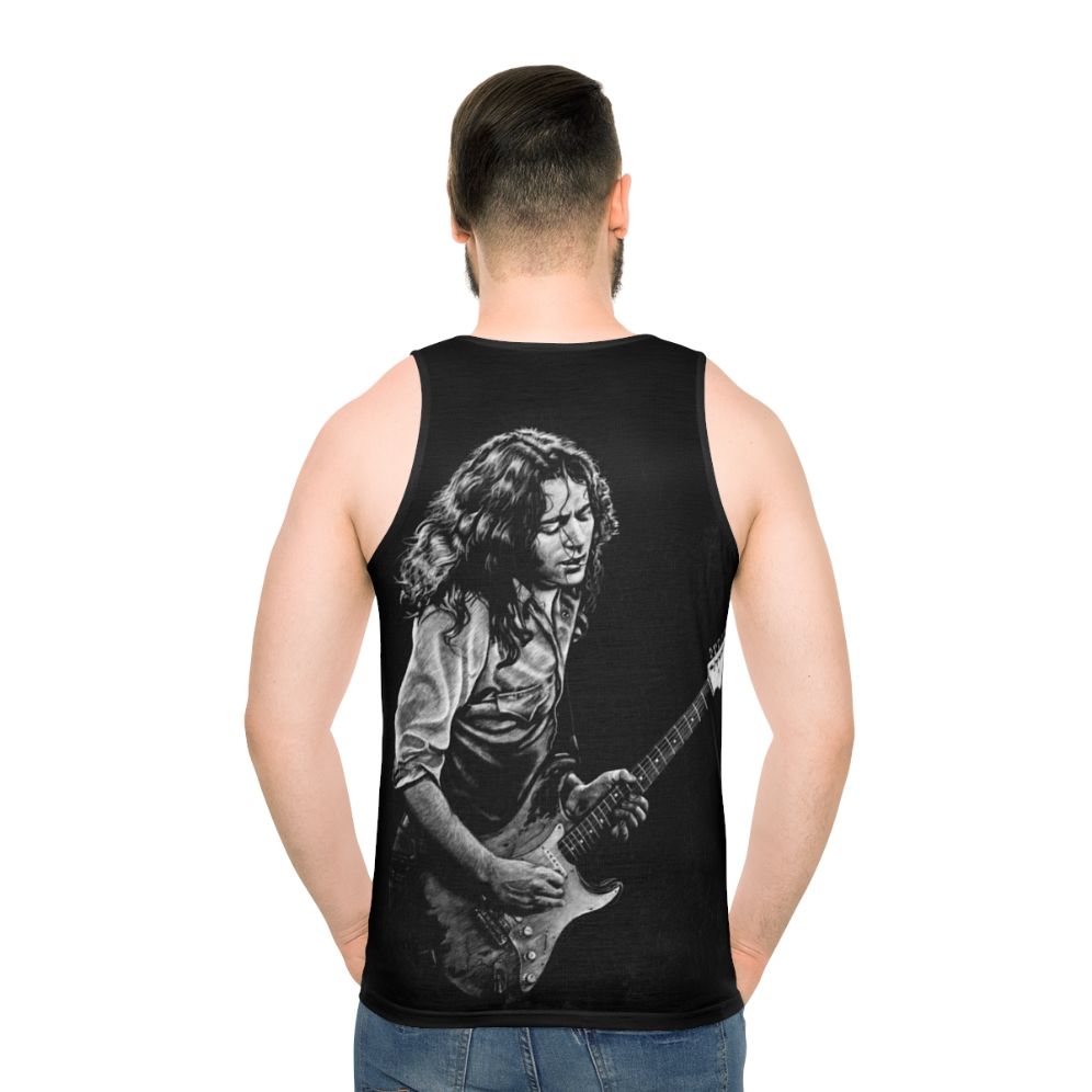 Rory Gallagher drawing unisex tank top - men back