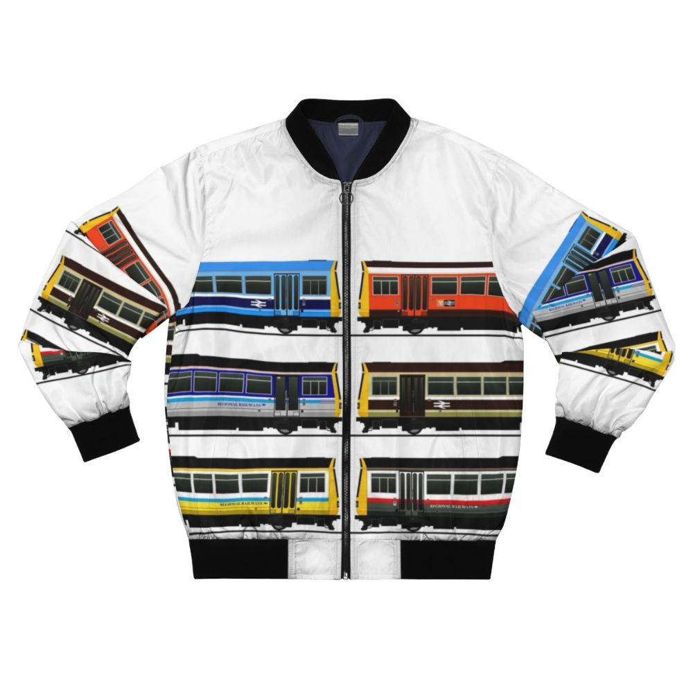 BR PACER Trains Bomber Jacket with iconic British Rail branding and diesel train design