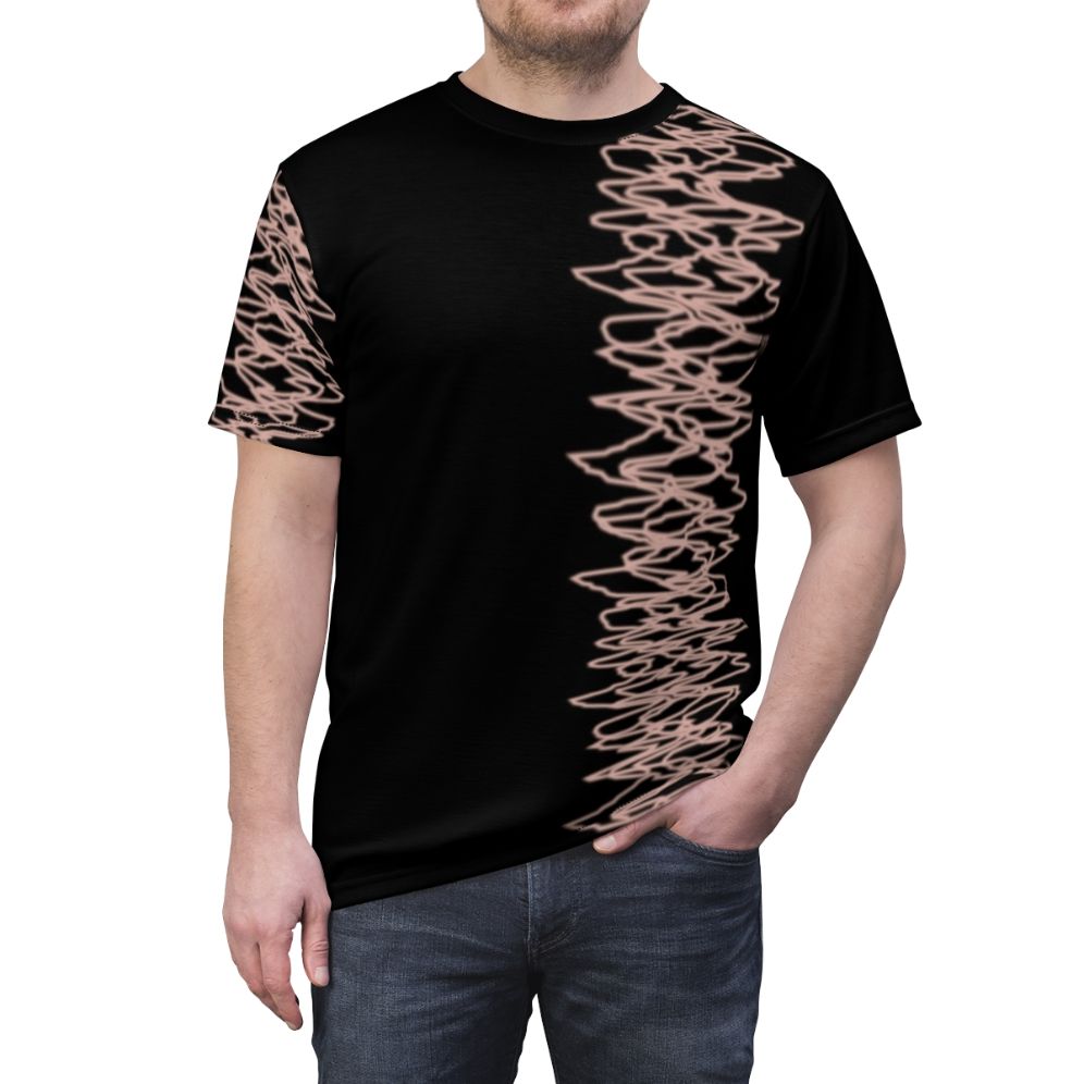 Anime-inspired AOP t-shirt featuring a shooting star design - men front