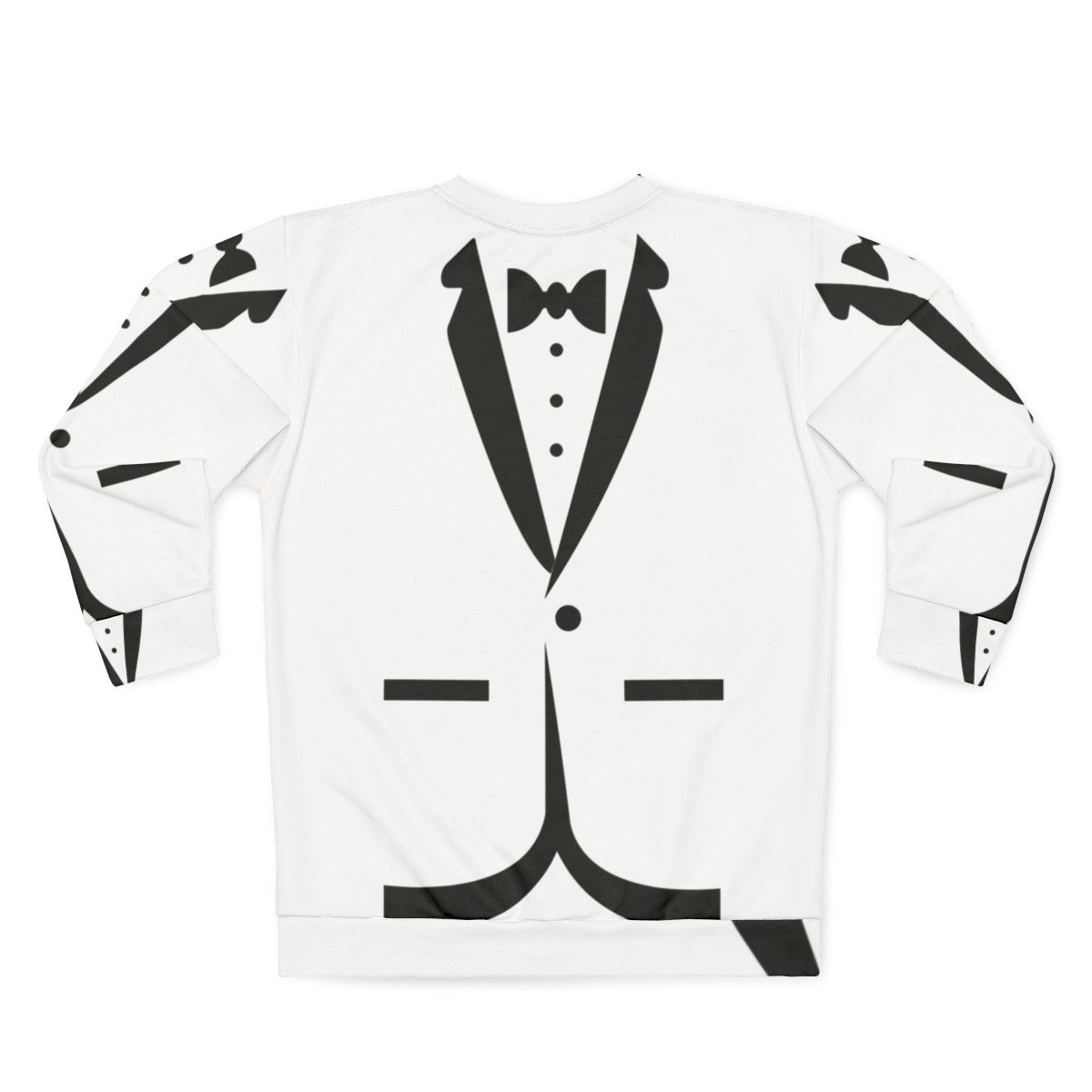 Bow tie tuxedo sweatshirt for men and cats - Back