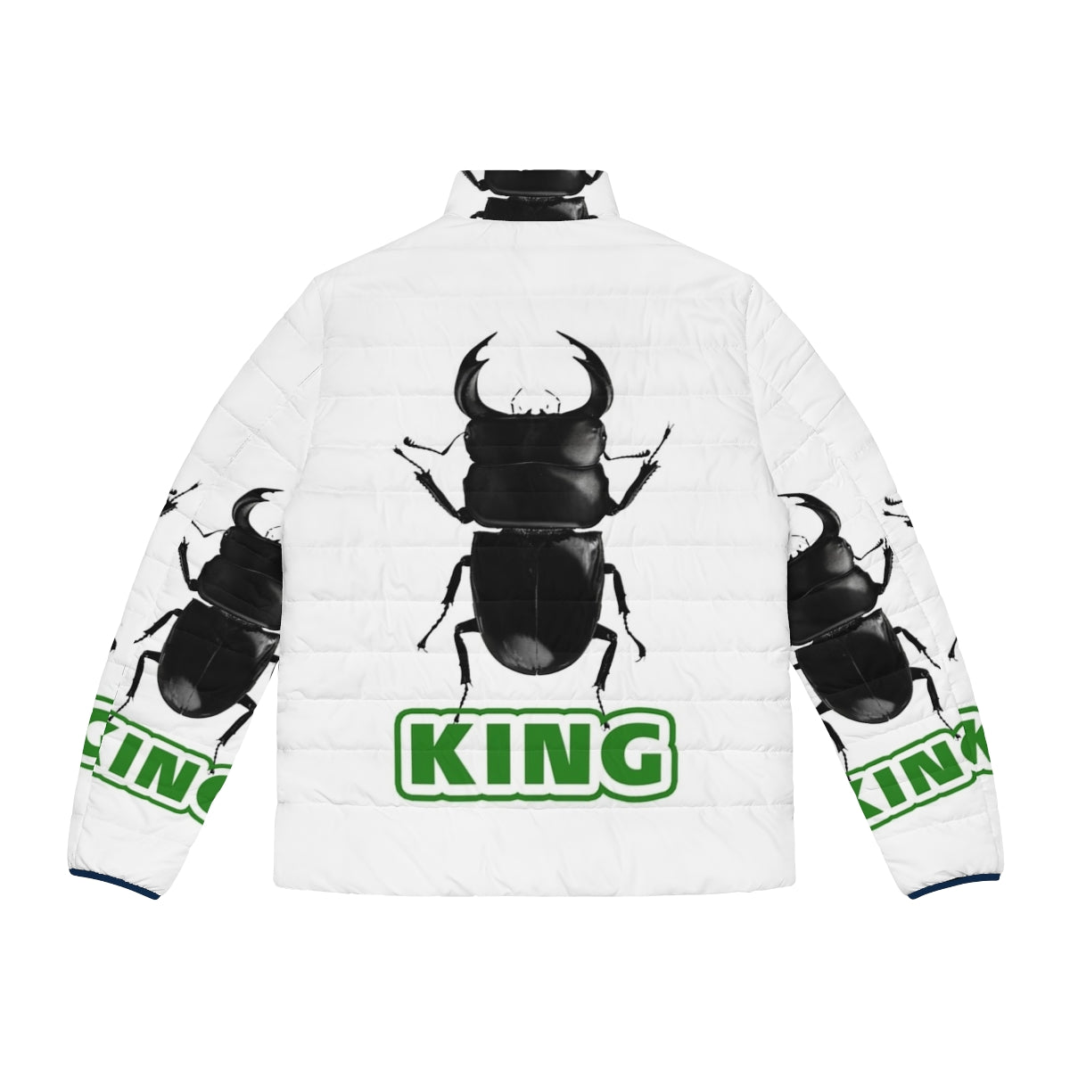 King of Beetles puffer jacket from the No More Heroes insect collection - Back