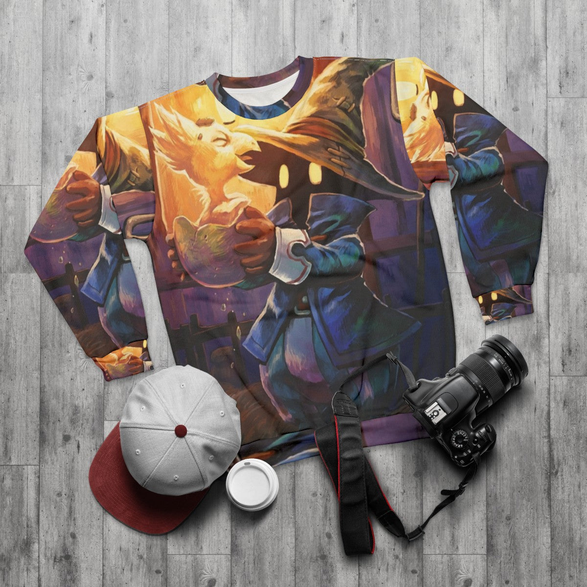 Vivi Mam Sweatshirt - Chocobo Mage Fantasy Anime Apparel - flat lay