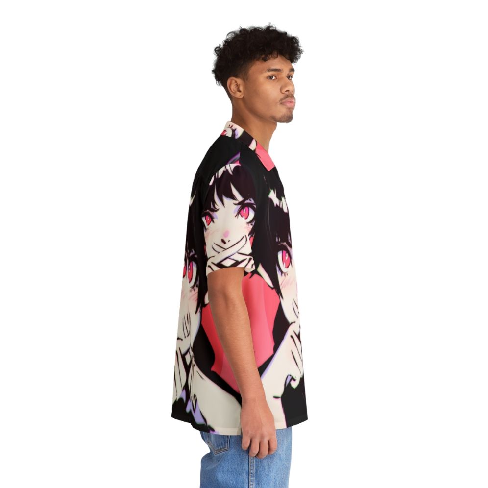 Tranced Batsu Hawaiian Shirt, pink anime-style Hawaiian shirt - People Pight