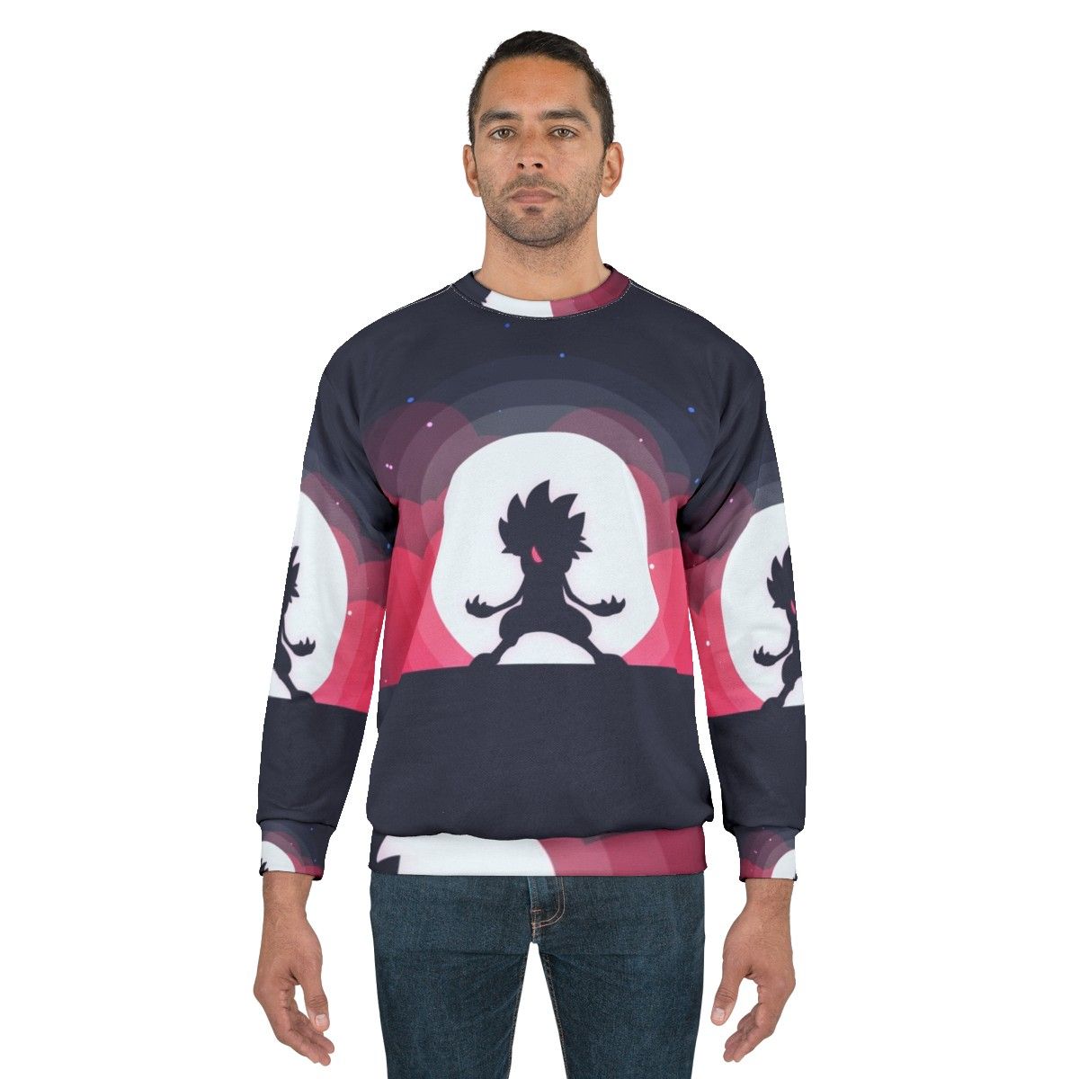 Lycanroc Pokemon Sweatshirt with Moon Design - men