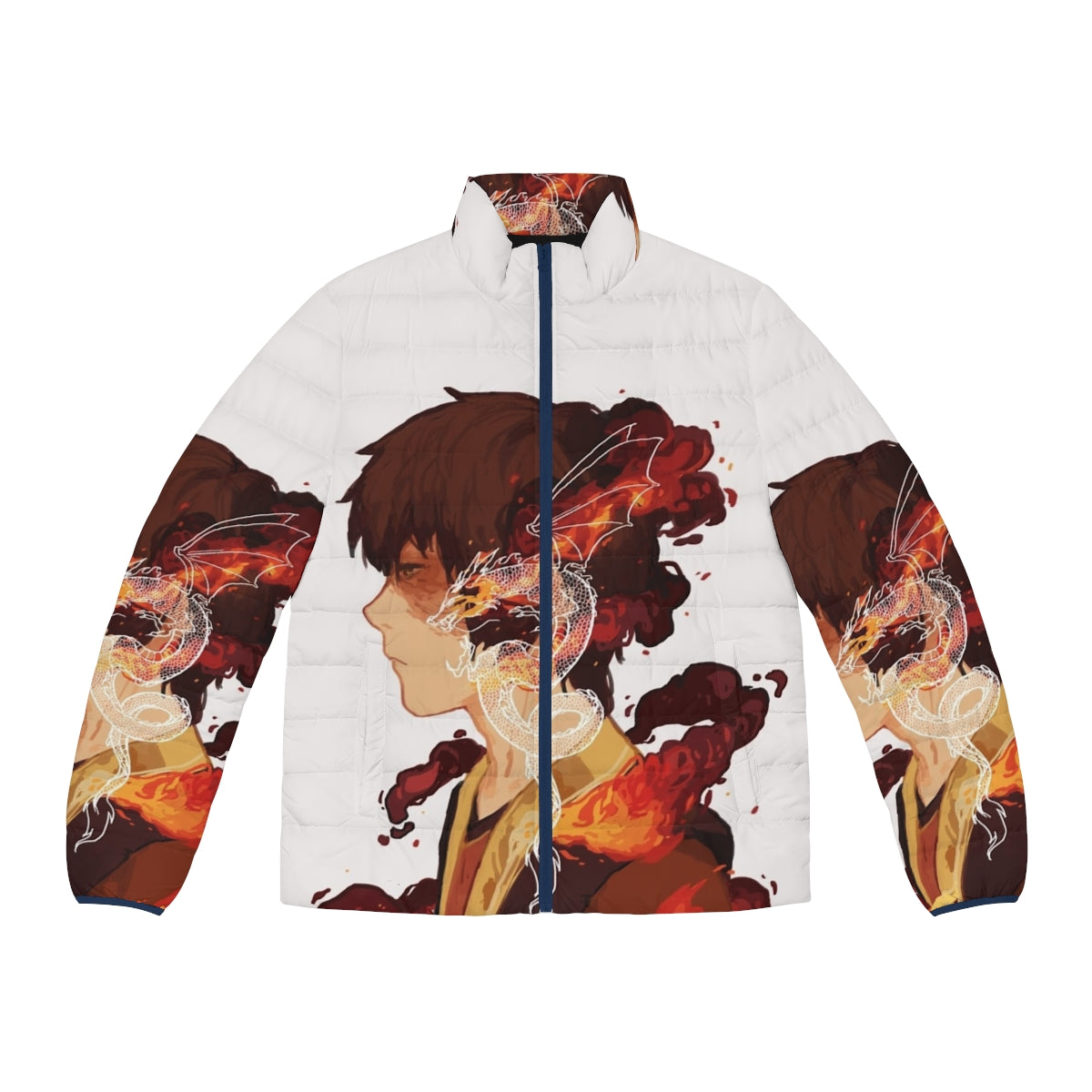 Zuko puffer jacket, firebender, avatar the last airbender