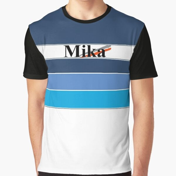 Mika Hakkinen Formula One Helmet Graphic T-Shirt