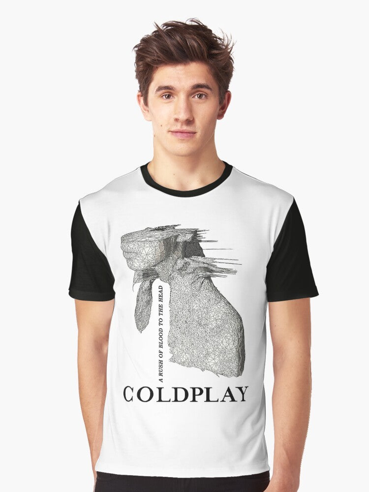 Coldplay band graphic t-shirt with band logo and text - Men