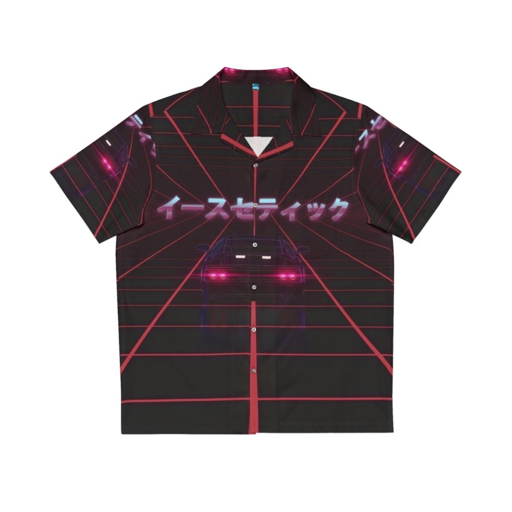 Vibrant 80s retro vaporwave synthwave Hawaiian shirt