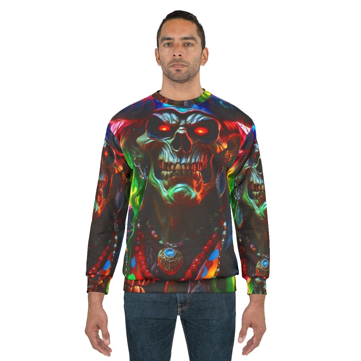 Biker Pirate Skull Sweatshirt - men