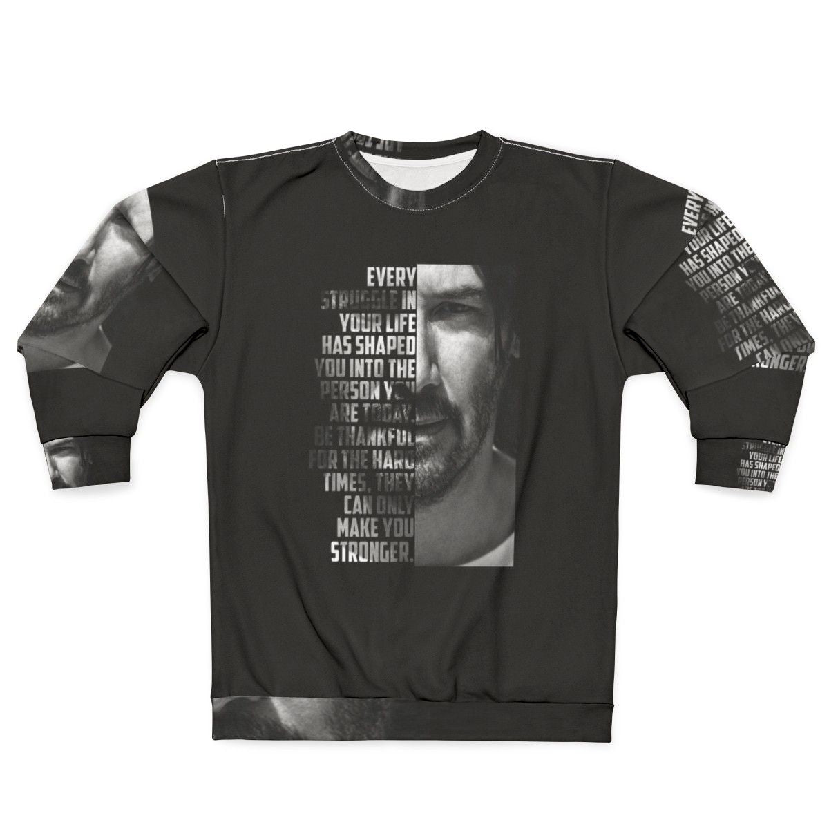 Keanu Reeves sweatshirt with graphic art design