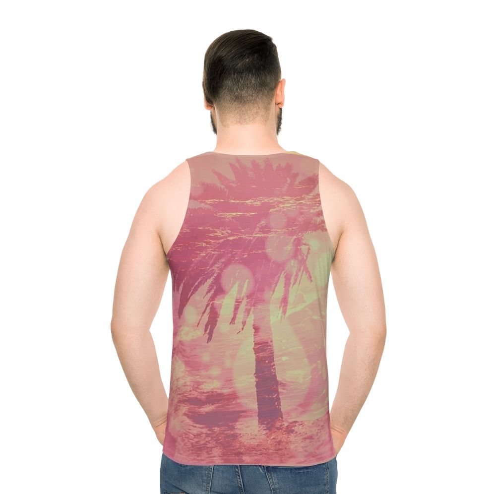 Unisex Loose Fit Graphic Tank Top - men back