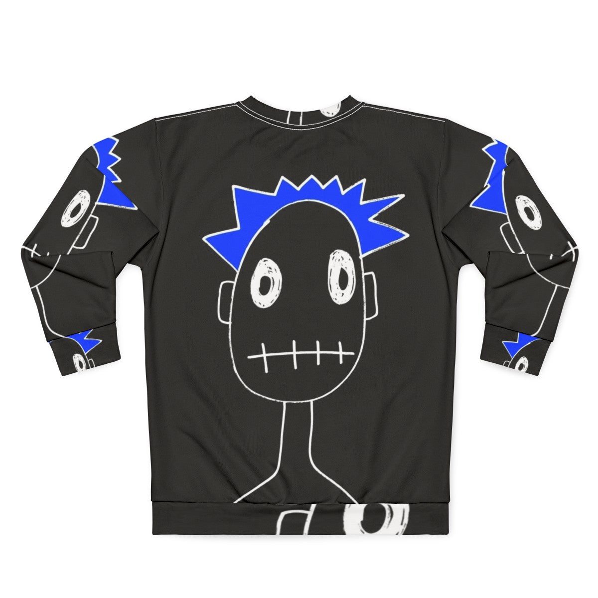 Blue funny boy sweatshirt - Back