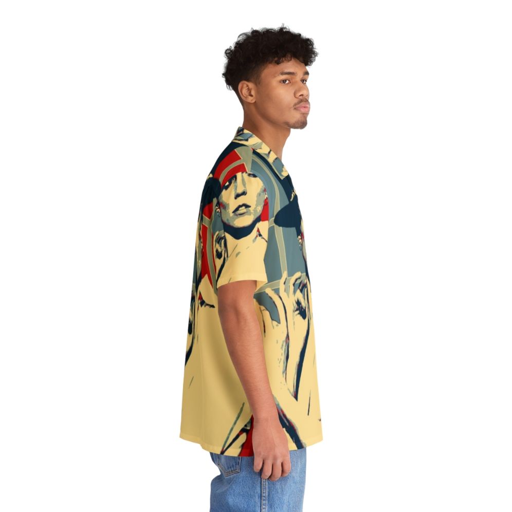 Pop art inspired hawaiian shirt with jazz music design - People Pight