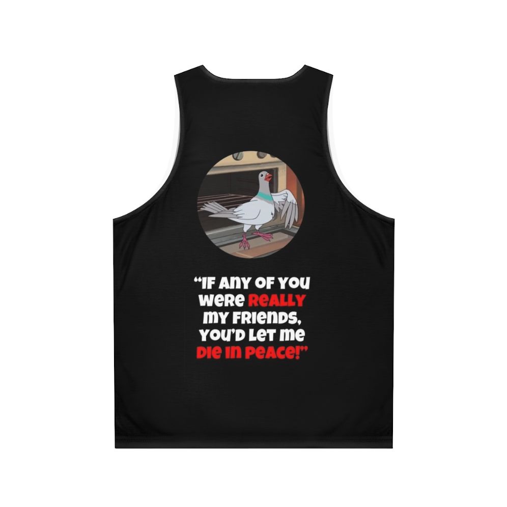 Let Me Die in Peace Unisex Sarcastic Tank Top - Back