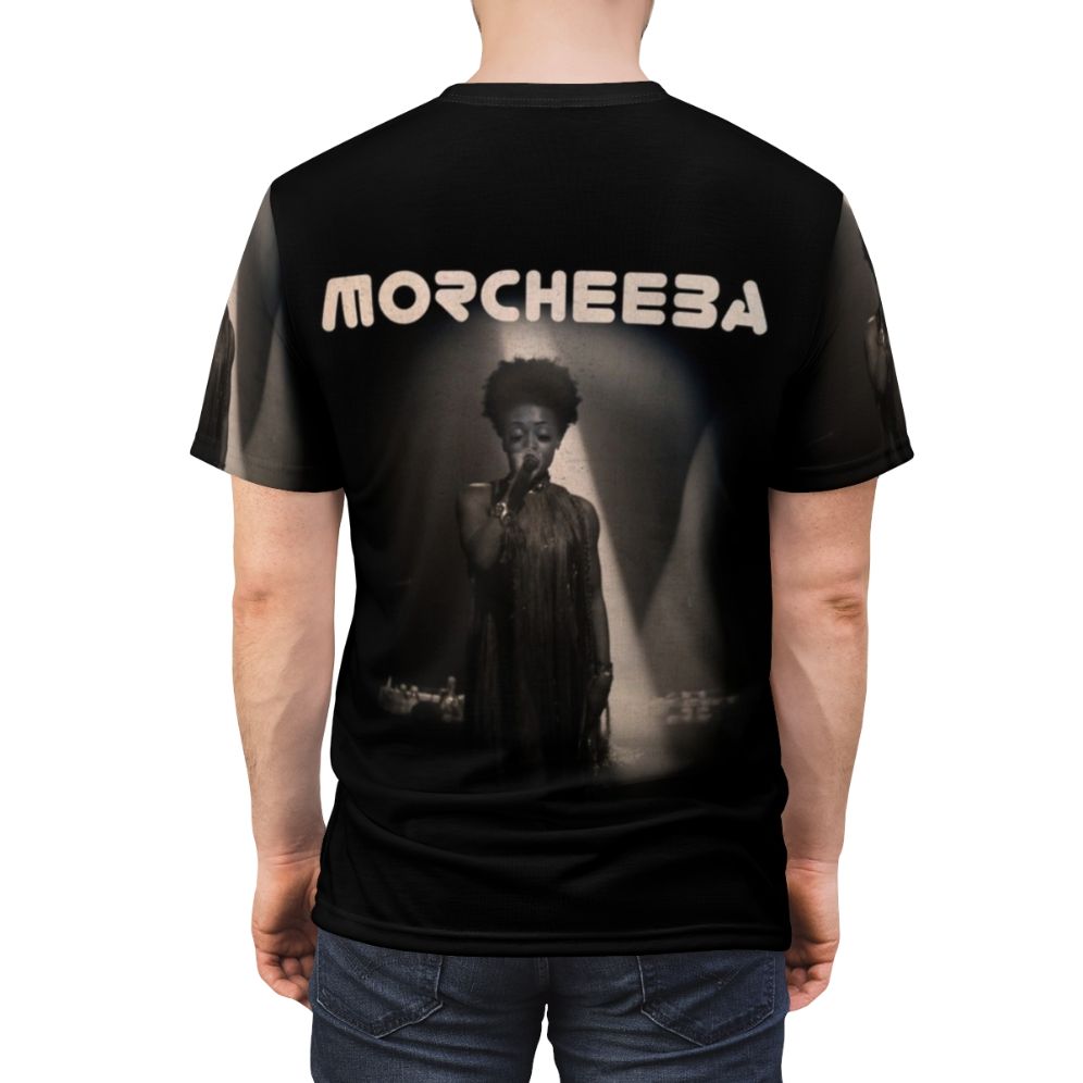 Morcheeba-inspired AOP T-shirt featuring a trippy, abstract design - men back