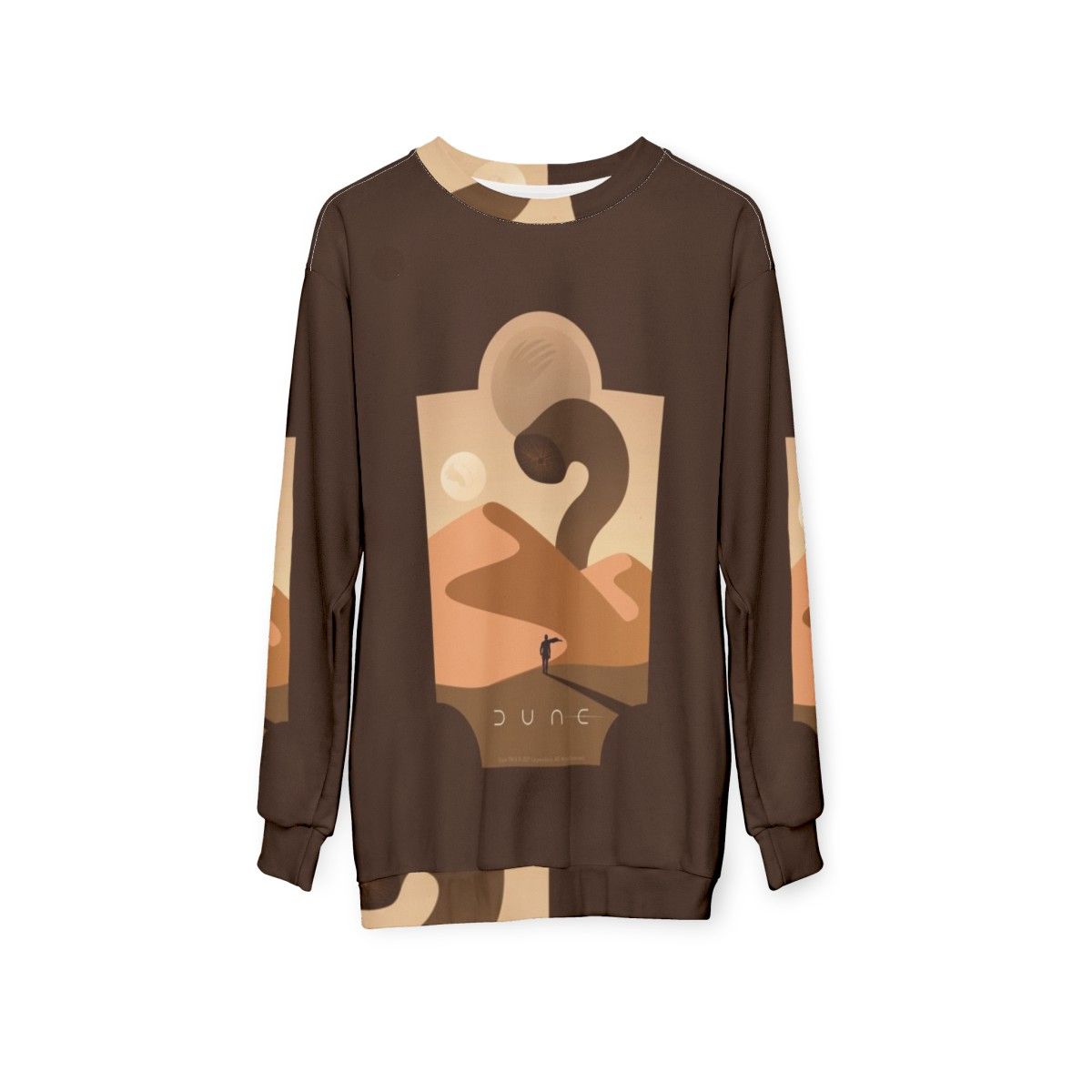 Arrakis Sandworm Sweatshirt featuring the iconic desert worm from the Dune universe - hanging