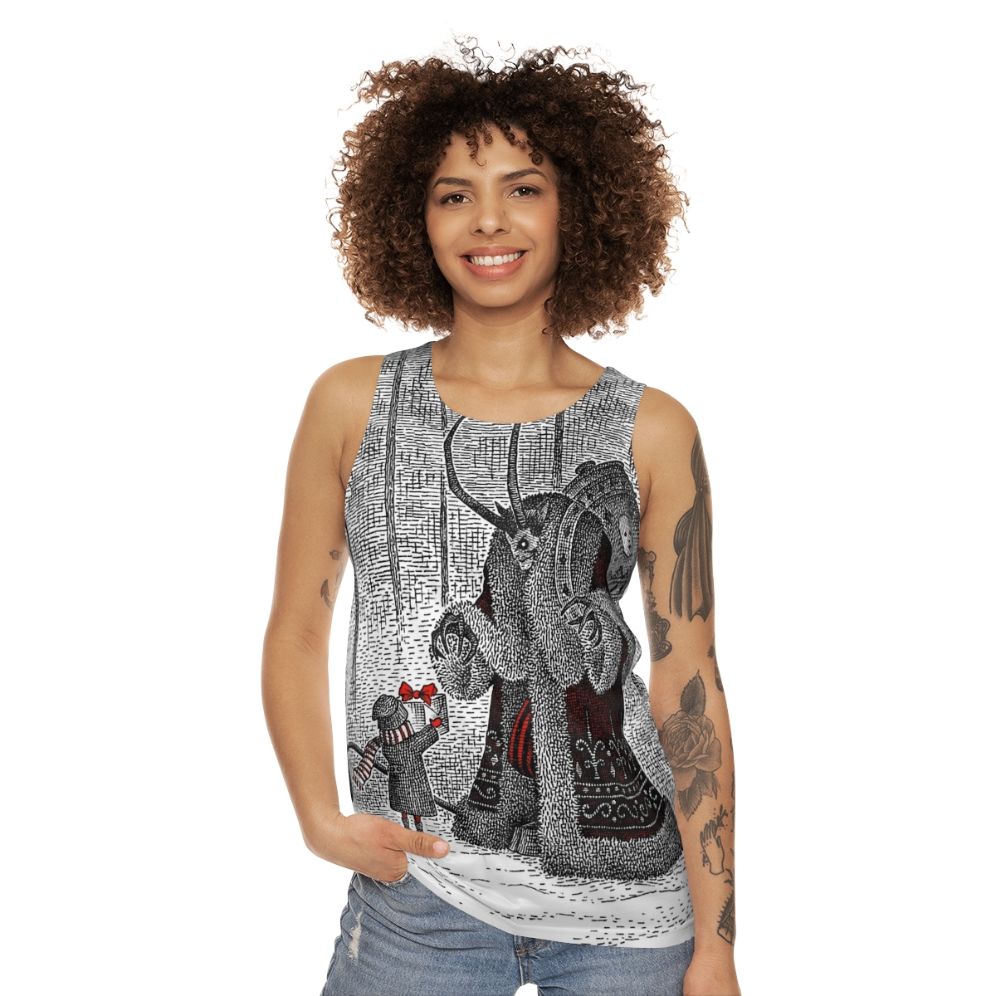 Krampus Christmas Unisex Tank Top - women