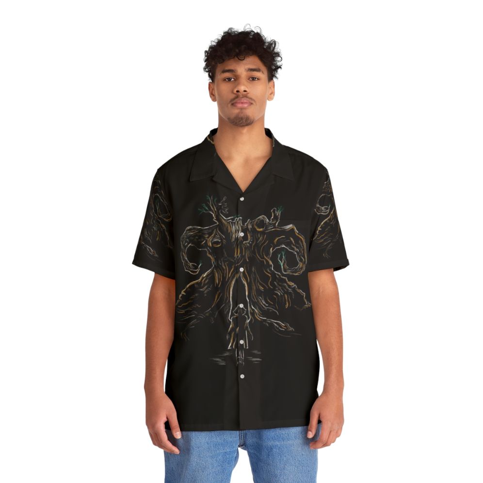 Pans Labyrinth inspired Hawaiian shirt with mystical and thriller design - People Front