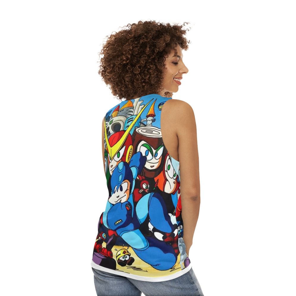 Mega Man 2 inspired unisex tank top - women back