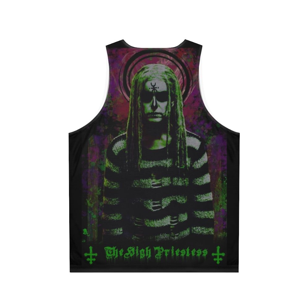 The High Priestess Unisex Horror Movie Tank Top - Back