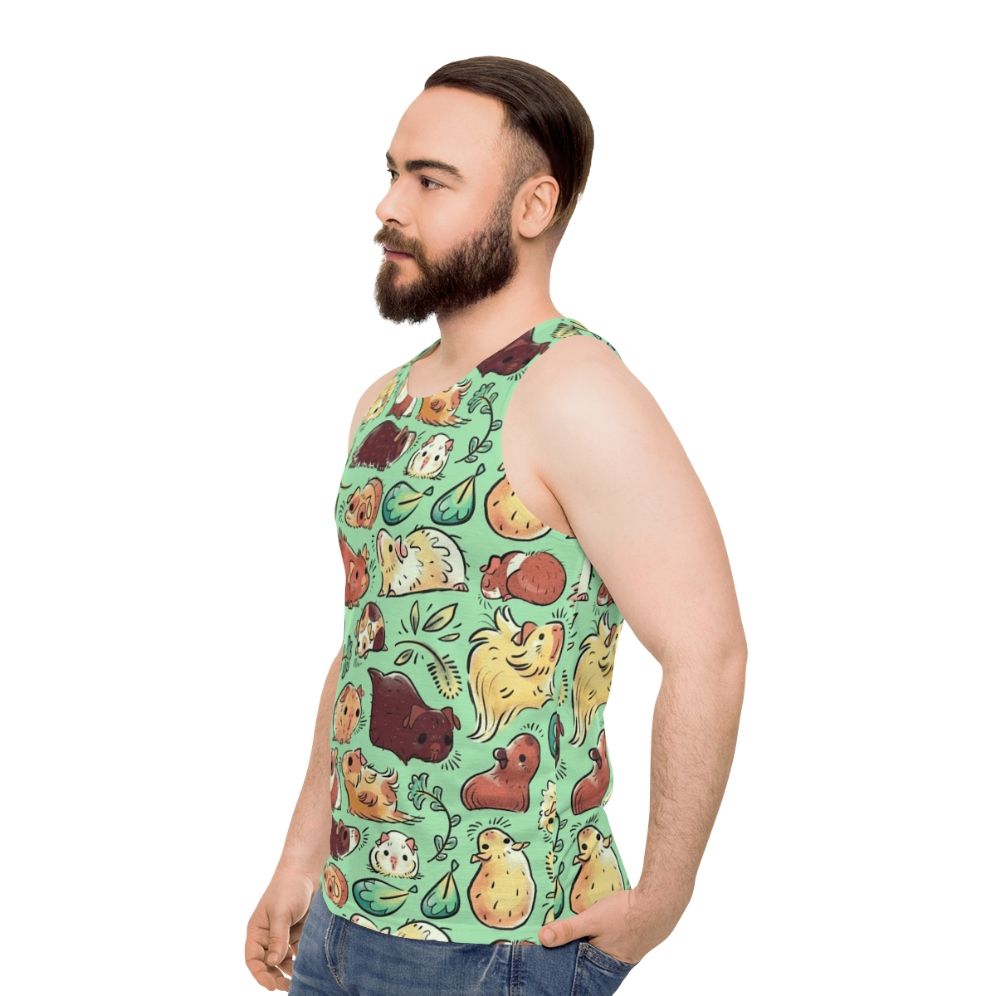 Cute guinea pig pattern tank top - men side