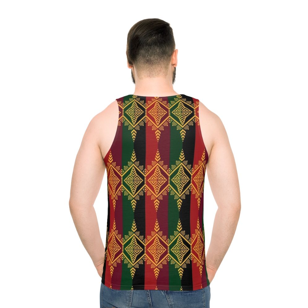 Ethnic Filipino Tribal Inaul Unisex Tank Top - men back