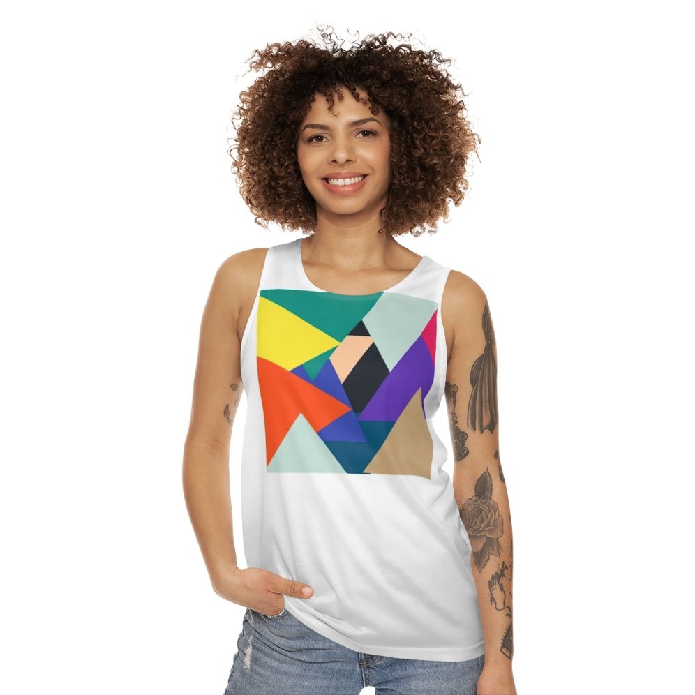 Unisex geometric tank top - women