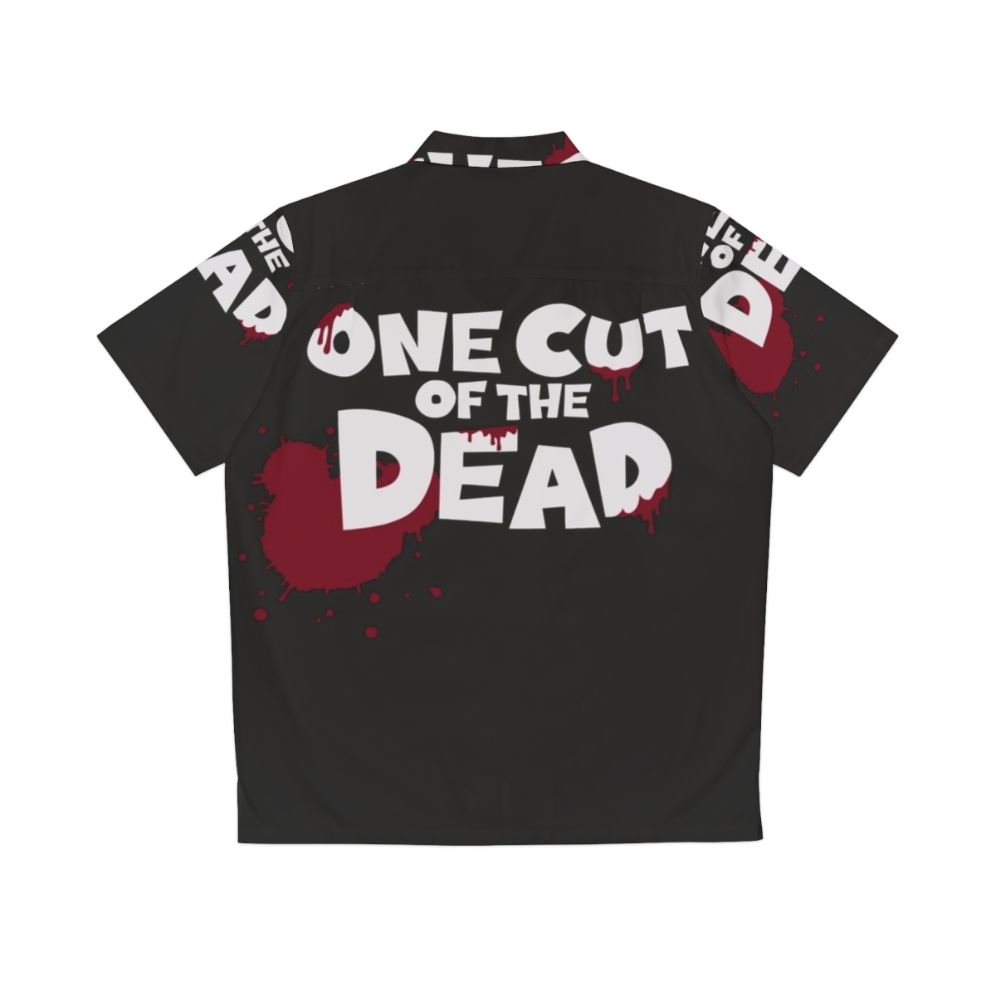 One Cut of the Dead Hawaiian Shirt featuring zombie movie horror comedy design - Back