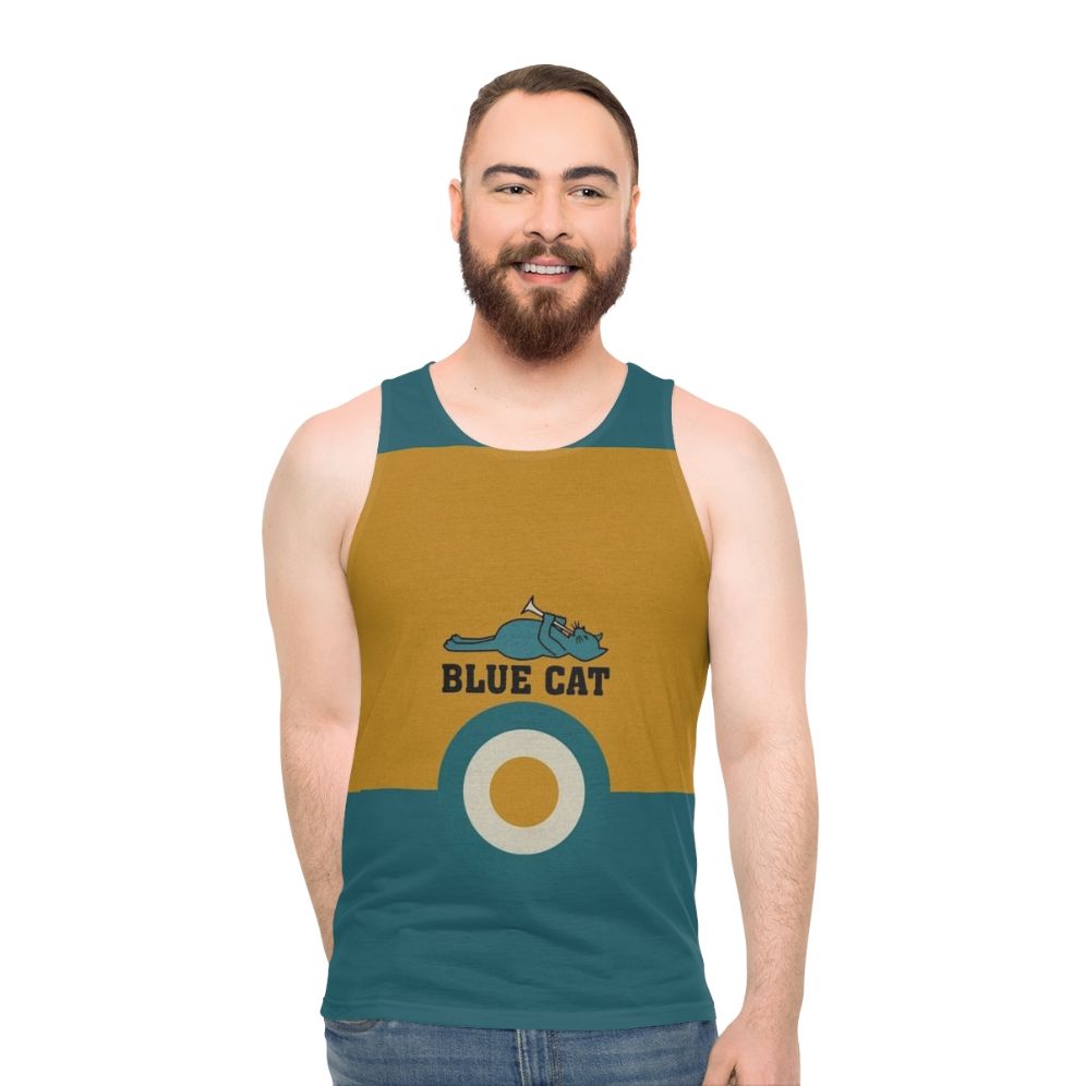 Blue Cat Unisex Tank Top - men