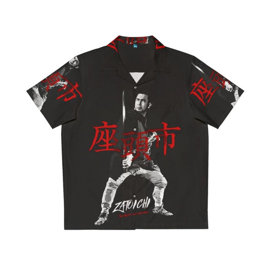 Zatoichi The Blind Swordsman Hawaiian Shirt featuring classic Japanese cinema imagery