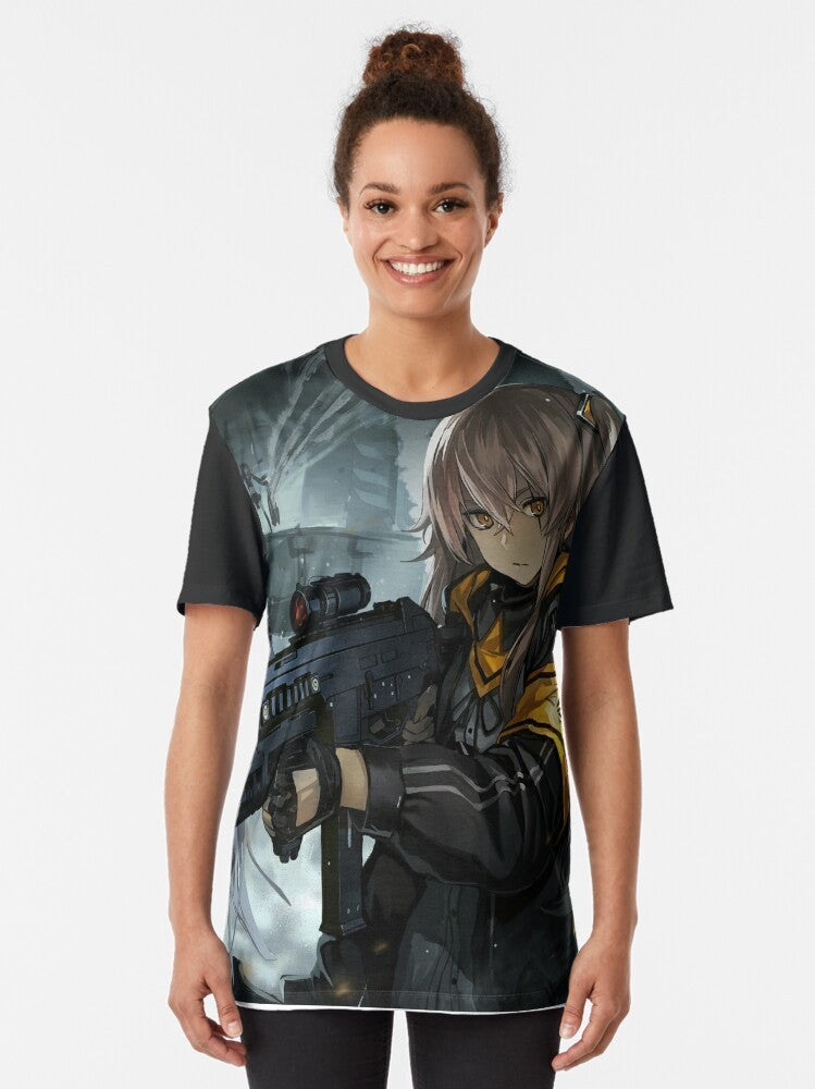 Girls Frontline Squad 404 Graphic T-Shirt featuring characters from the anime series - Women