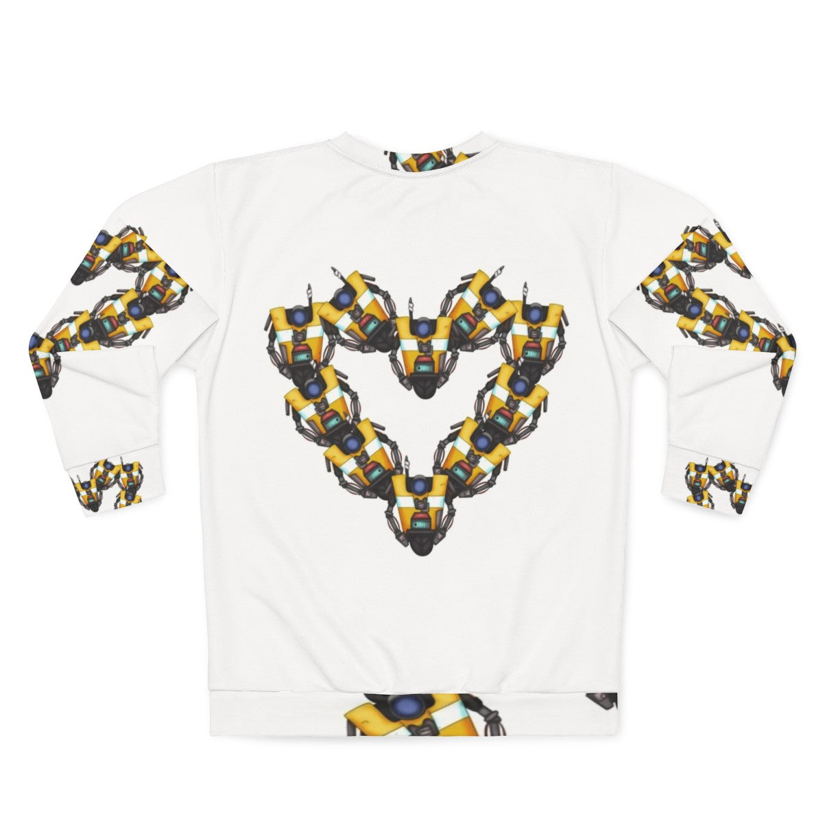 Borderlands Claptrap Heart Sweatshirt - Back