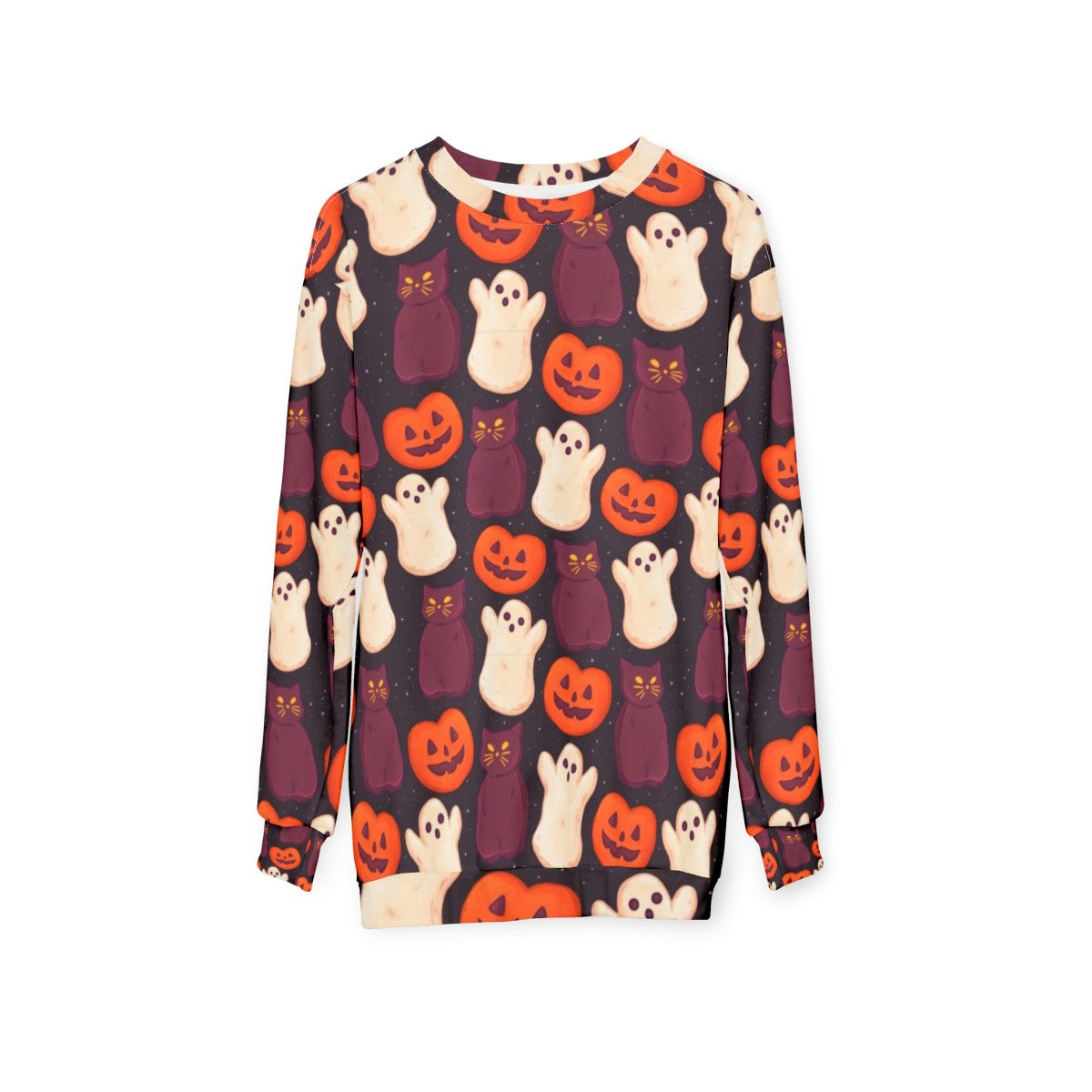 Spooky cute Halloween marshmallow sweatshirt - hanging