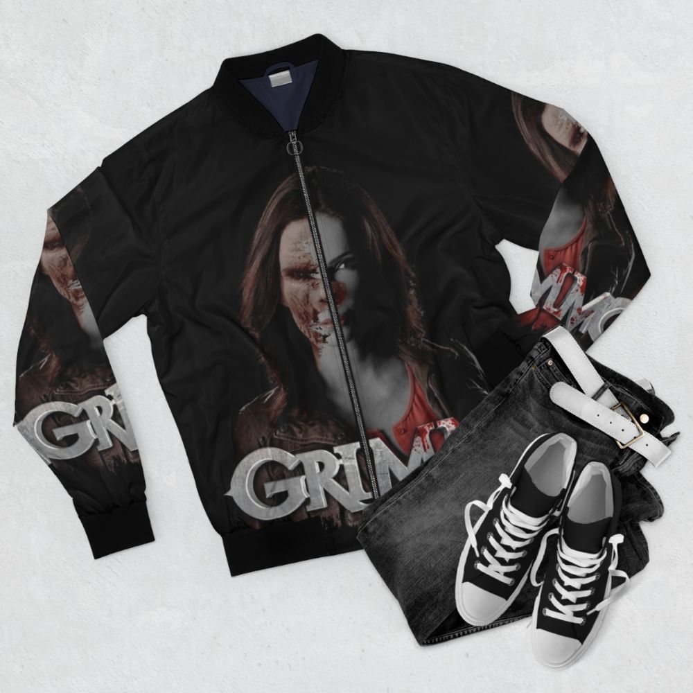 Juliette Silverton Hexenbiest Bomber Jacket from the TV series Grimm - Flat lay