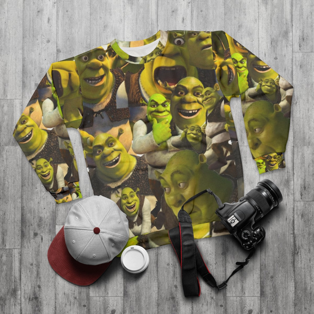 Shrek Inspired Sweatshirt - flat lay