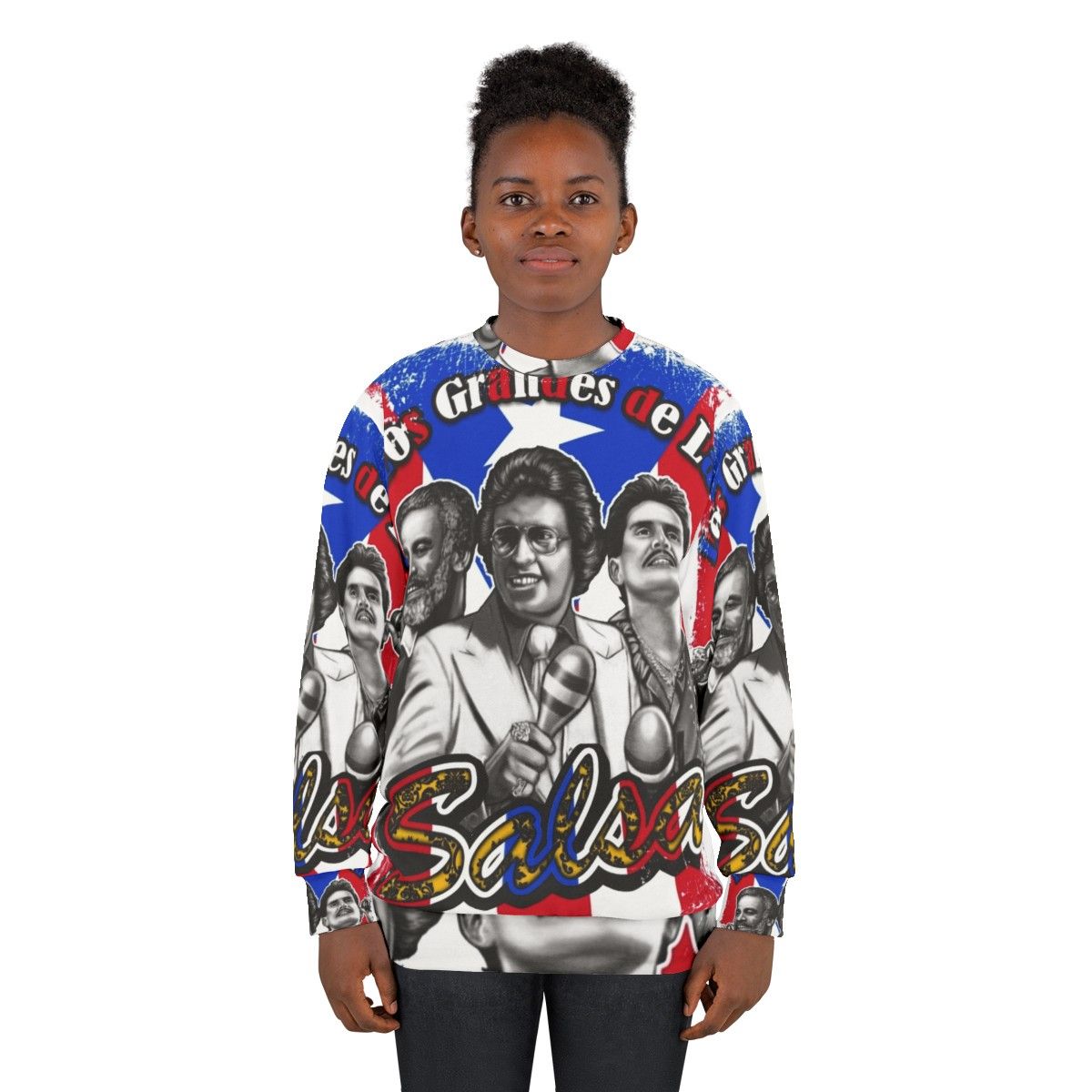 Sweatshirt featuring legendary Cuban salsa singers - women