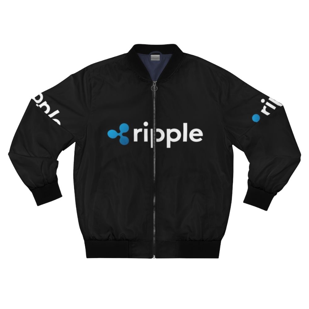 Ripple (XRP) Crypto Bomber Jacket with Ripple logo and text