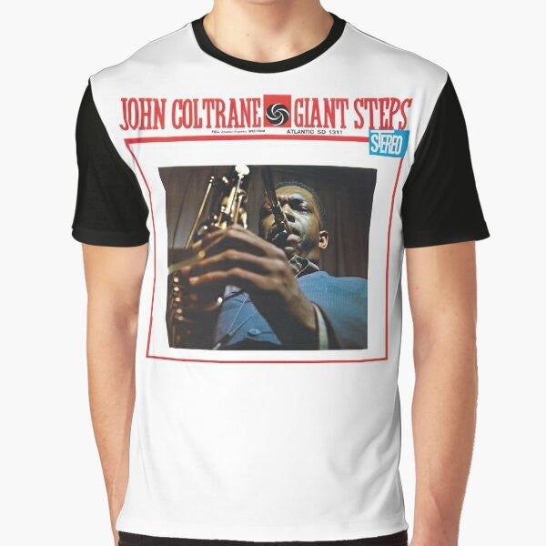 John Coltrane Giant Steps Graphic T-Shirt featuring the iconic jazz musician and his legendary album cover