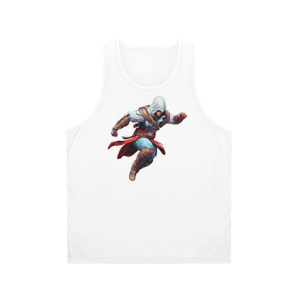 Assassin's Creed unisex tank top featuring fan art graphics